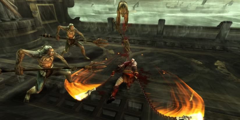 God of War combat moment.