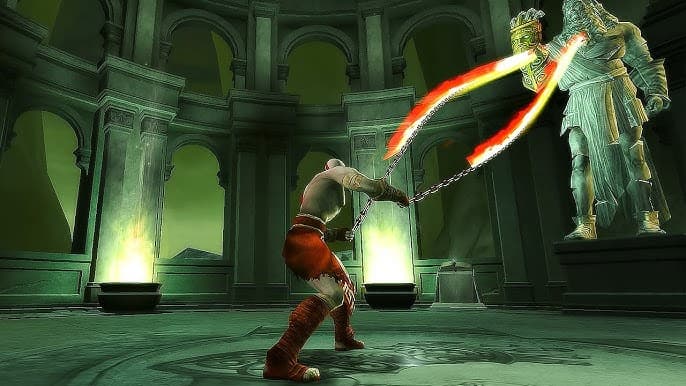 Chains of Olympus combat moment.