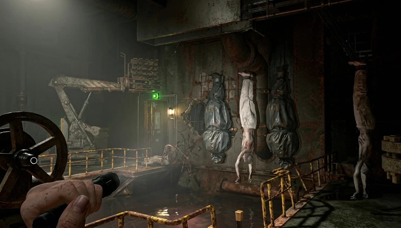 Meat grinder room filled with blood in Resident Evil 9 Requiem